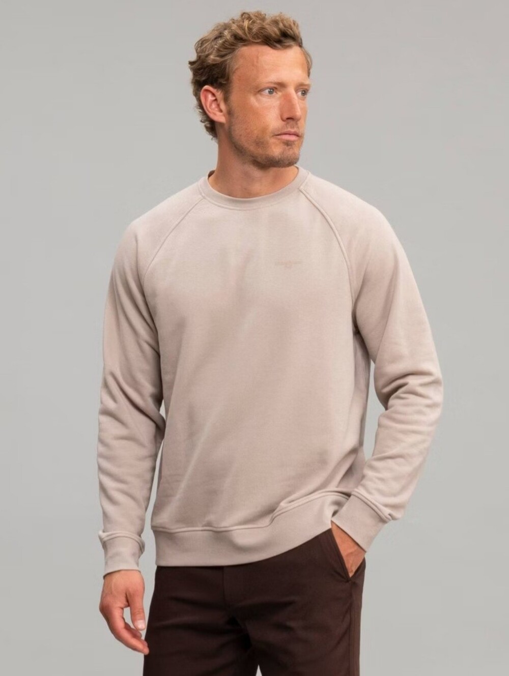 Richer Poorer Golf Men's French Terry Crewneck Sweatshirt Beige XL NWT